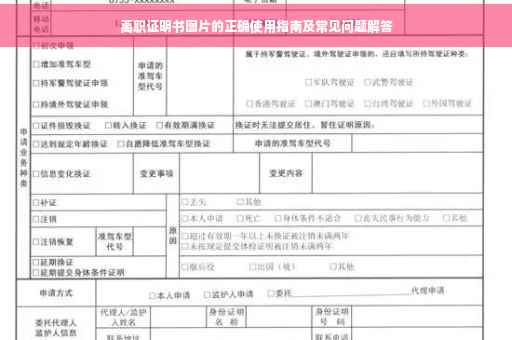 离职证明书图片的正确使用指南及常见问题解答