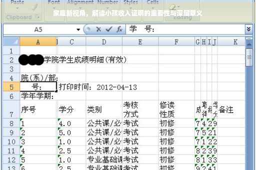 家庭新视角，解读小孩收入证明的重要性与深层意义