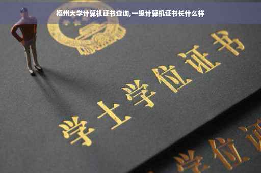 福州大学计算机证书查询,一级计算机证书长什么样