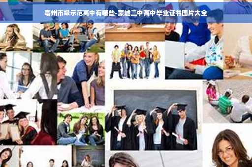 亳州市级示范高中有哪些-蒙城二中高中毕业证书图片大全