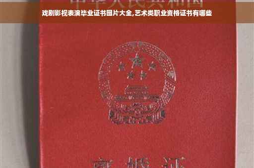 戏剧影视表演毕业证书图片大全,艺术类职业资格证书有哪些