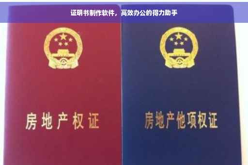 证明书制作软件，高效办公的得力助手