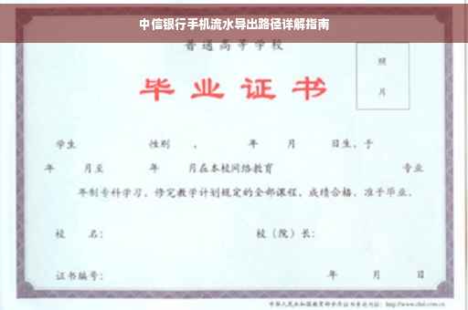 中信银行手机流水导出路径详解指南