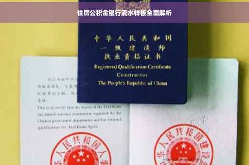 住房公积金银行流水样板全面解析