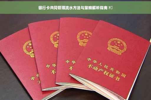 银行卡共同管理流水方法与策略解析指南 ?✨
