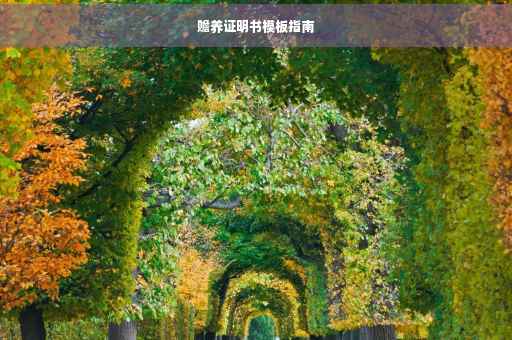 赡养证明书模板指南