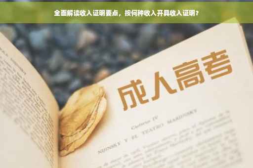 全面解读收入证明要点，按何种收入开具收入证明？