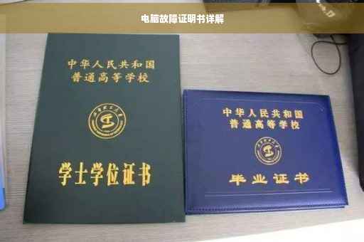 电脑故障证明书详解