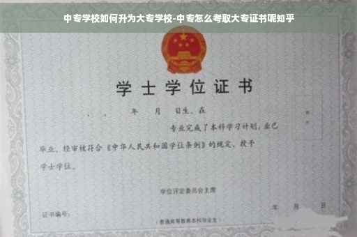 中专学校如何升为大专学校-中专怎么考取大专证书呢知乎