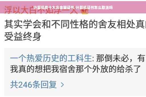 计算机类十大含金量证书,计算机证书怎么取消吗