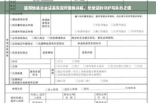 德邦快递毕业证丢失应对策略详解，毕业证的守护与补办之道