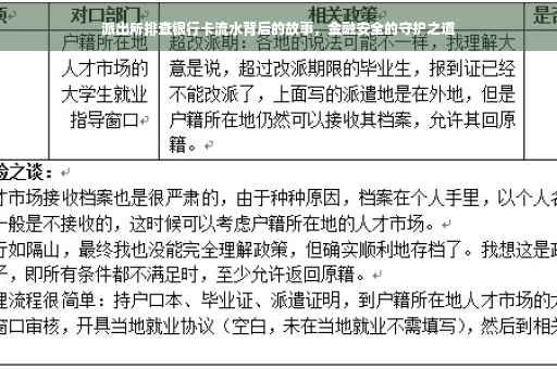 派出所排查银行卡流水背后的故事，金融安全的守护之道
