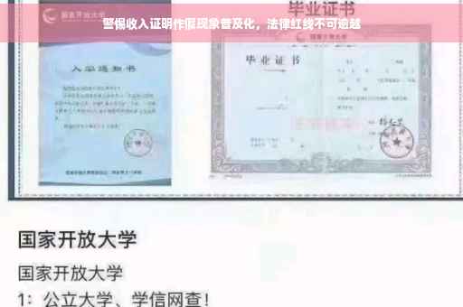 警惕收入证明作假现象普及化，法律红线不可逾越