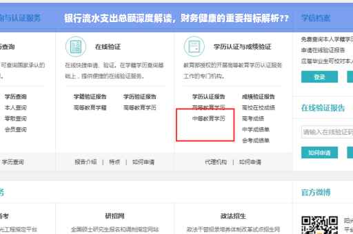 银行流水支出总额深度解读，财务健康的重要指标解析??