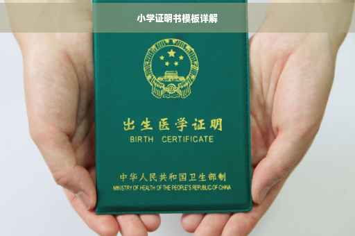 小学证明书模板详解