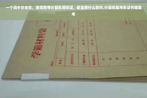 一个高中毕业生，要是想考计算机等级证，都需要什么条件,计算机程序员证书哪里考