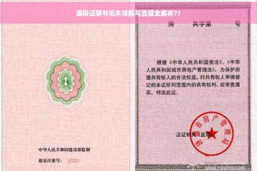 退税证明书范本详解与流程全解析??