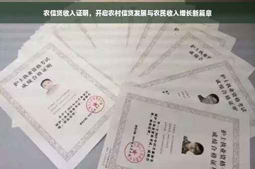 农信贷收入证明，开启农村信贷发展与农民收入增长新篇章