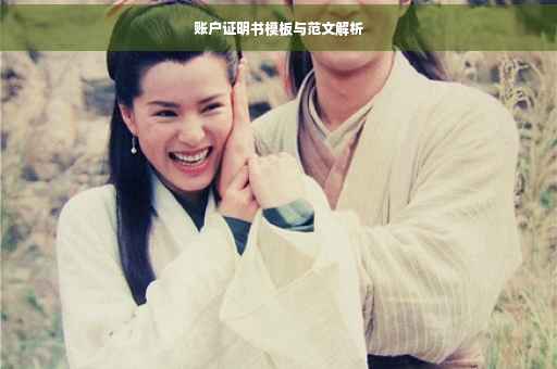 账户证明书模板与范文解析