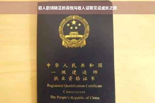 初入职场转正的喜悦与收入证明见证成长之路