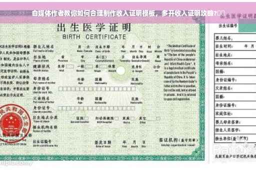 自媒体作者教你如何合理制作收入证明模板，多开收入证明攻略?⚡️