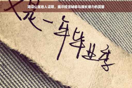 酒店公寓收入证明，揭示经济秘密与增长潜力的洞察