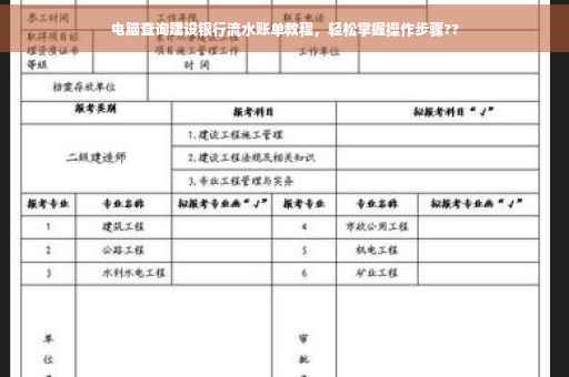 电脑查询建设银行流水账单教程，轻松掌握操作步骤??