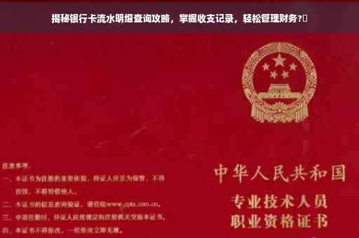 揭秘银行卡流水明细查询攻略，掌握收支记录，轻松管理财务?✨