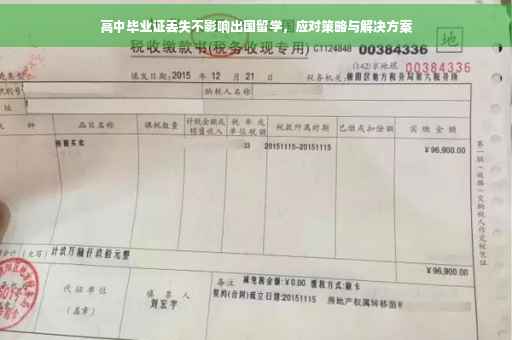 高中毕业证丢失不影响出国留学，应对策略与解决方案