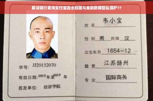 解读银行查询支付宝流水权限与金融数据隐私保护??