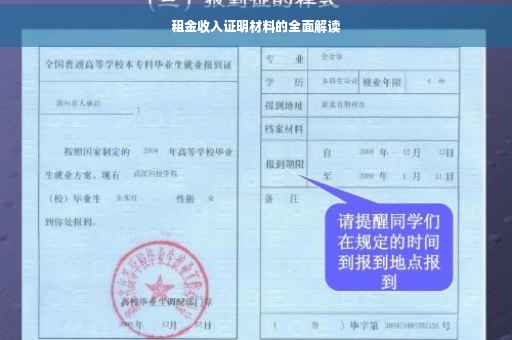 租金收入证明材料的全面解读