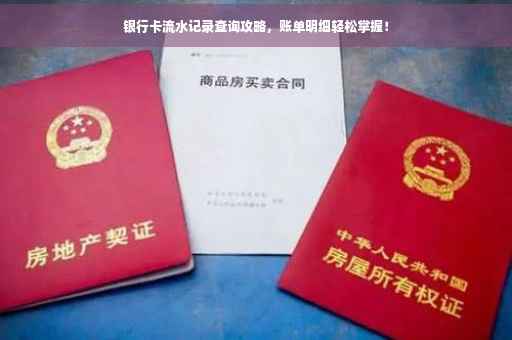 银行卡流水记录查询攻略，账单明细轻松掌握！