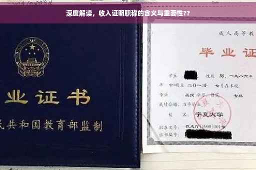 深度解读，收入证明职称的含义与重要性??