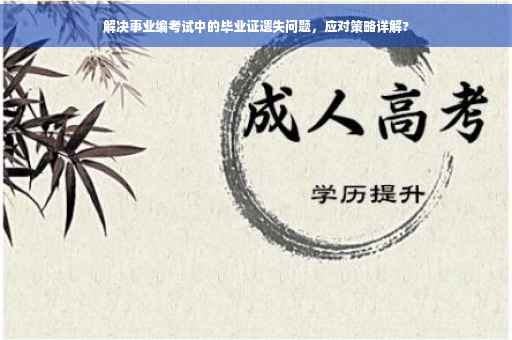 解决事业编考试中的毕业证遗失问题，应对策略详解?