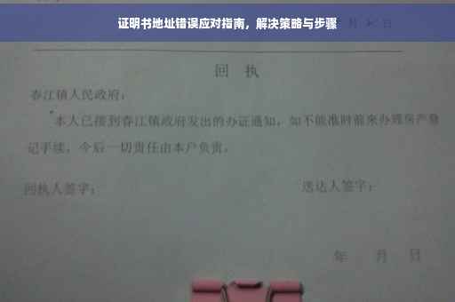 证明书地址错误应对指南，解决策略与步骤