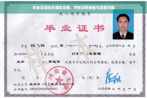 毕业证遗失处理全攻略，学校证明模板与流程详解