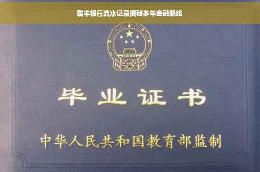 瑞丰银行流水记录揭秘多年金融脉络