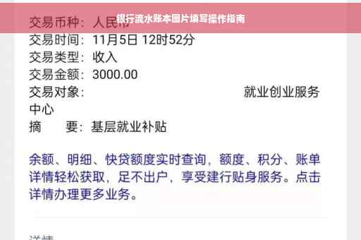 银行流水账本图片填写操作指南