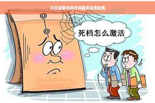 火灾证明书格式详解及应用指南