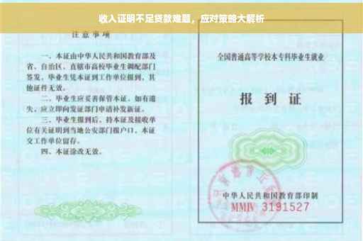 收入证明不足贷款难题，应对策略大解析