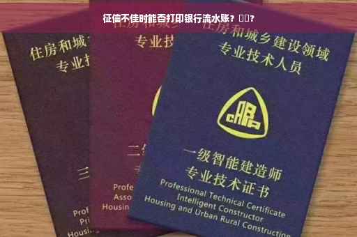 征信不佳时能否打印银行流水账？⚡️?