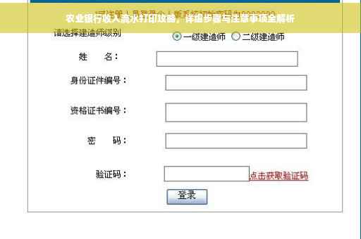 农业银行收入流水打印攻略，详细步骤与注意事项全解析