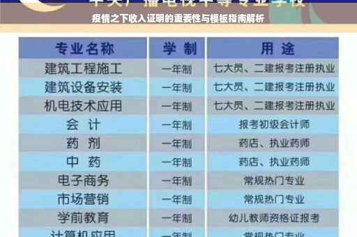疫情之下收入证明的重要性与模板指南解析