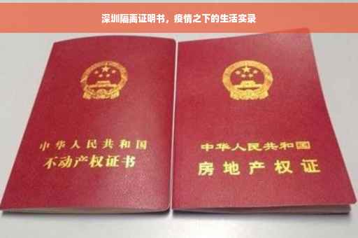 深圳隔离证明书，疫情之下的生活实录