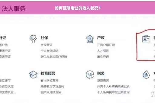 如何证明老公的收入状况？