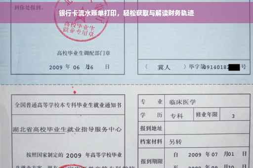 银行卡流水账单打印，轻松获取与解读财务轨迹