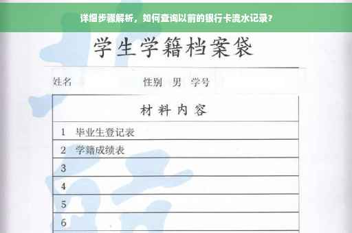 详细步骤解析，如何查询以前的银行卡流水记录？