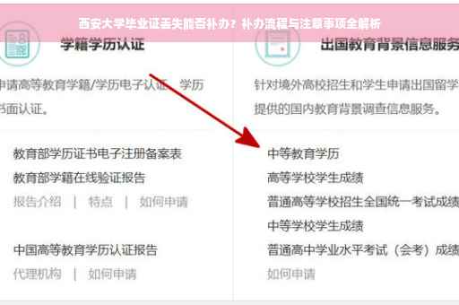 西安大学毕业证丢失能否补办？补办流程与注意事项全解析