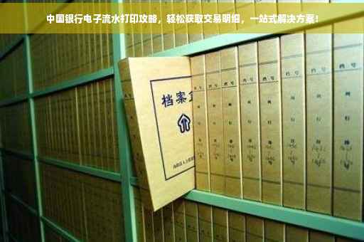 中国银行电子流水打印攻略，轻松获取交易明细，一站式解决方案！