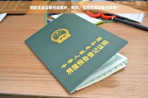 借款关系证明书全解析，概念、应用及实际操作指南?